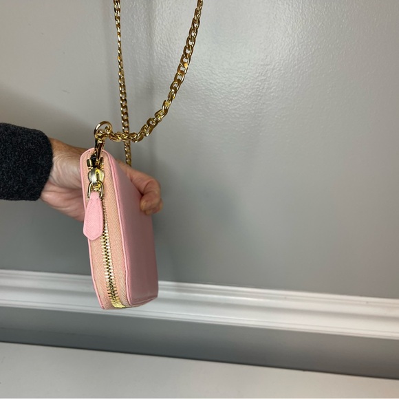 Prada Light Pink Bow Saffiano Leather Zippy Wallet - Picture 12 of 15